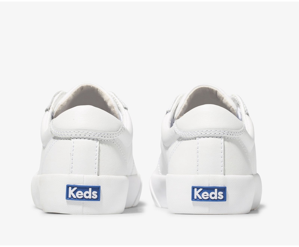 Πανινα Παπουτσια Γυναικεια - Keds Crew Kick 75 Δερματινα - Λευκα - QNROE4751